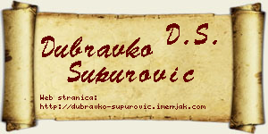 Dubravko Supurović vizit kartica